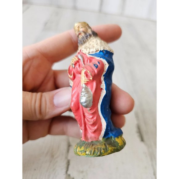Vintage Italy Wiseman incense nativity mini village Xmas Italia fontanini - Picture 7 of 8
